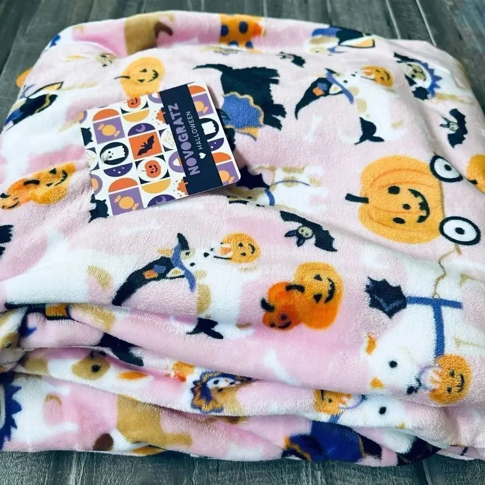 Plush Halloween Pink Costume Dogs Oversize Throw Blanket